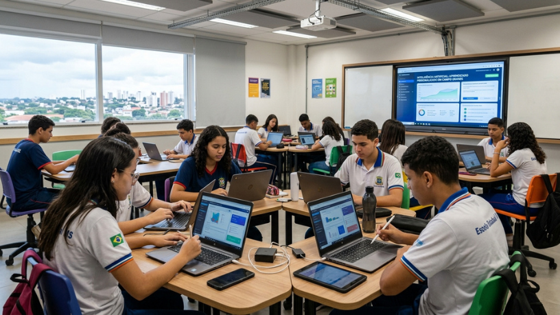 Inteligência artificial chega às escolas de MS: o que muda para alunos e professores em Campo Grande